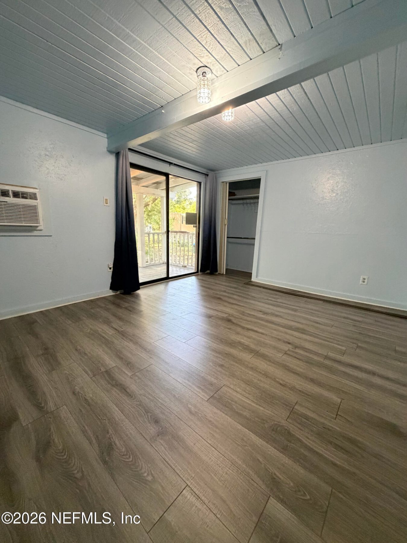 Room with sliding door