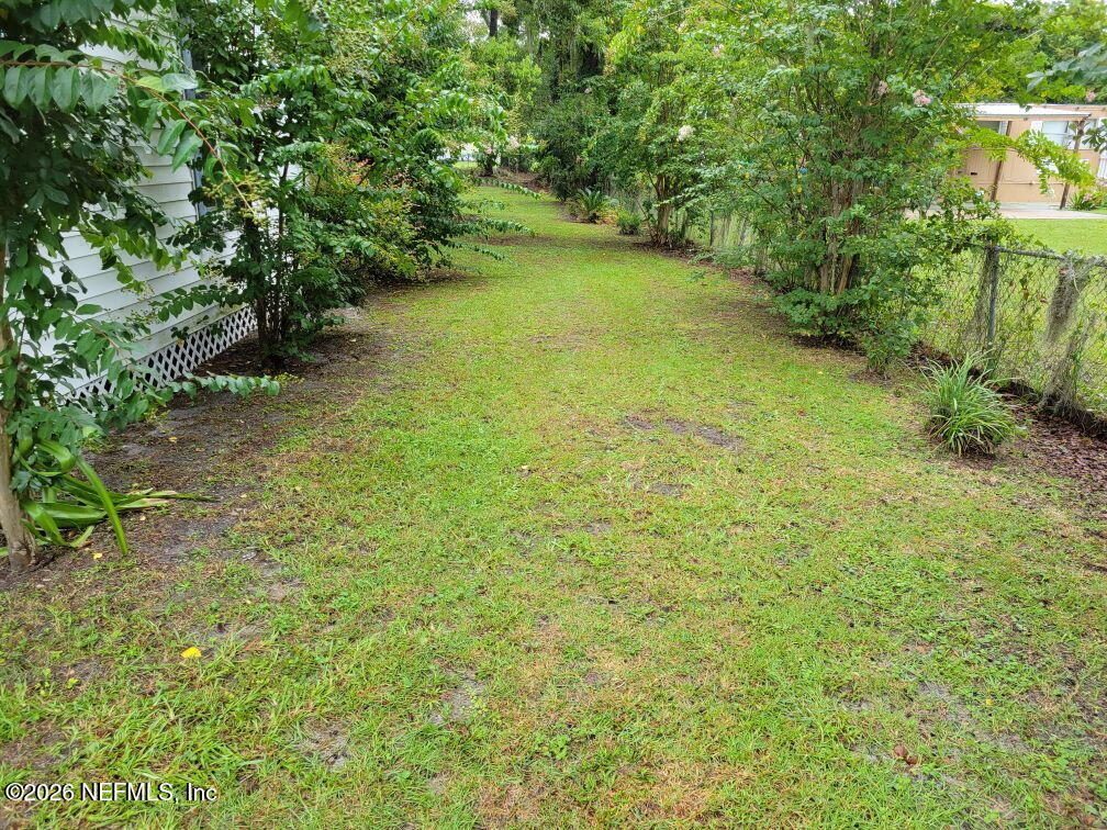 Fenced yard